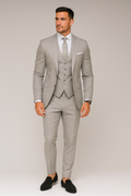 GRAY SLIM FIT OFFICE FORMAL SUIT