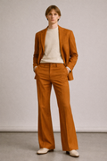 BURNT ORANGE WIDE-LEG DRESS PANT
