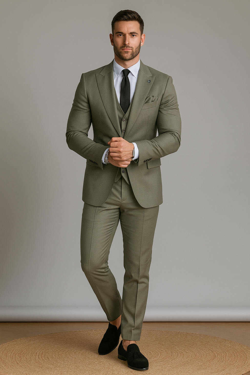 GREEN SLIM FIT PROM SUIT
