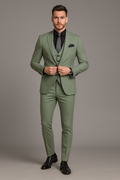 GREEN FORMAL WEDDING GROOM SUIT
