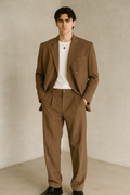 BROWN  RELAXED FIT FORMAL SUIT