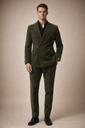 GREEN DOUBLE-BREASTED SLIM FIT SUIT