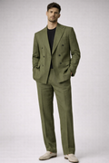 GREEN DOUBLE-BREASTED SUMMER FORMAL SUIT