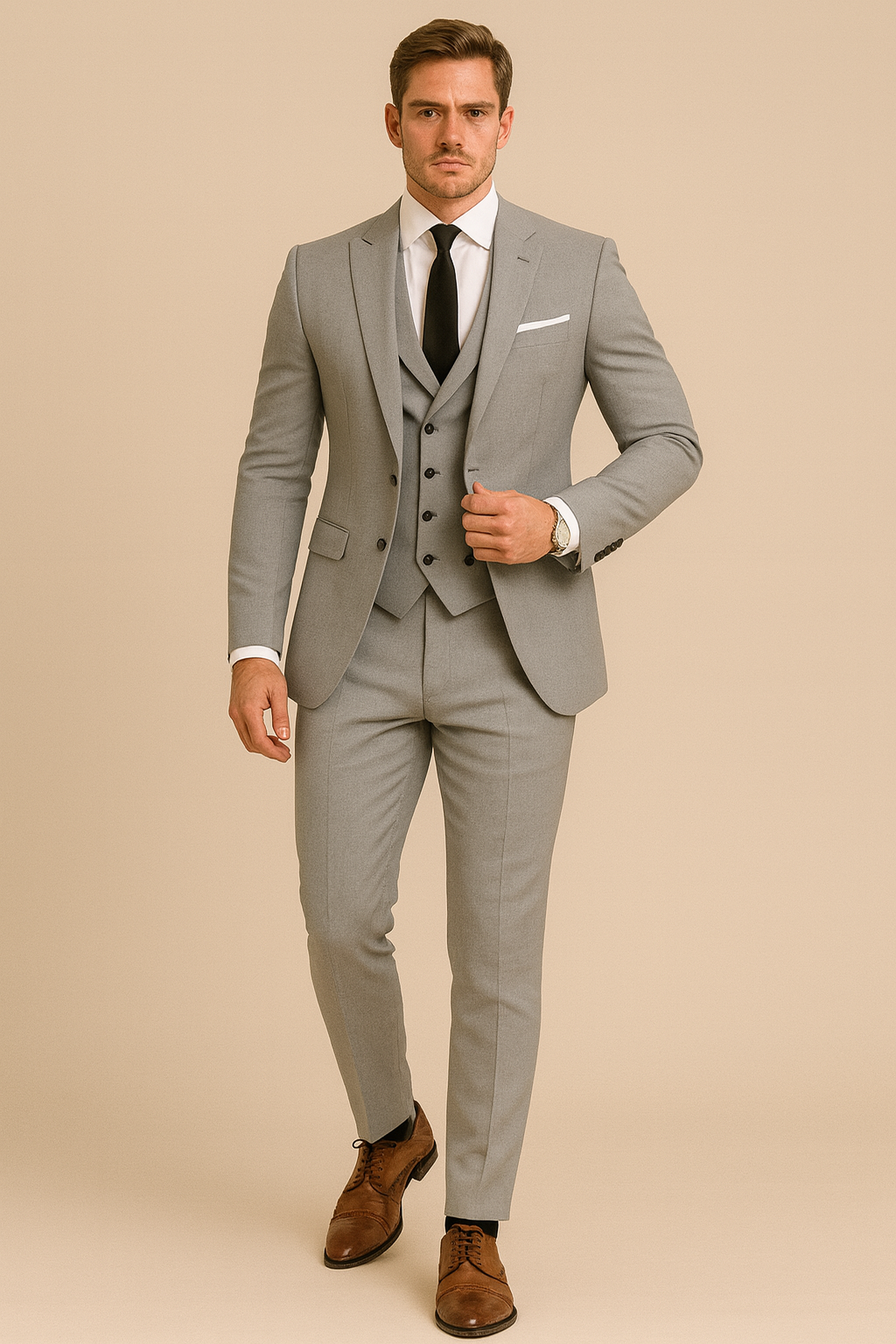 GREY SLIM FIT BUSINESS SUIT