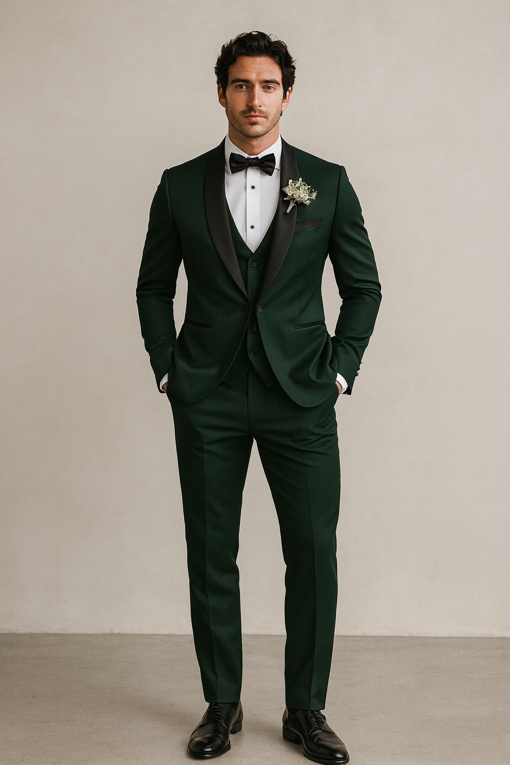 GREEN WEDDING WEAR TUXEDO SUIT