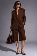 BROWN BLAZER & BERMUDA SHORTS SUIT