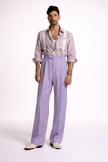 LAVENDER VINTAGE STYLE  HIGH WAIST PANTS