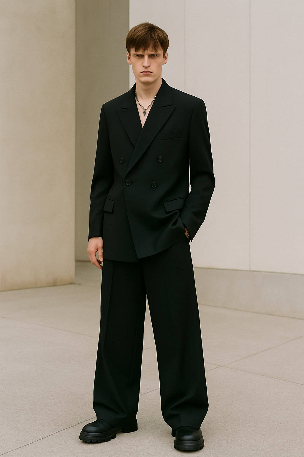 BLACK OVERSIZED CLASSIC SUIT