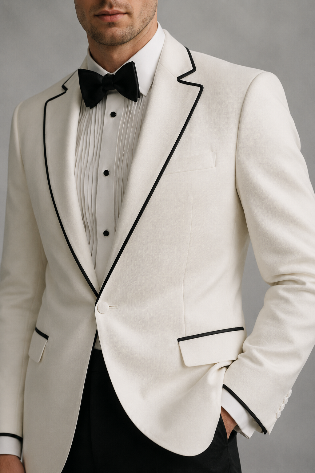 IVORY TUXEDO WEDDING SUIT